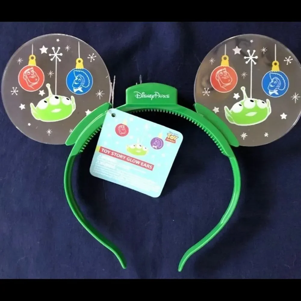 DISNEY PARKS TOY STORY GLOW EARS LIGHT-UP MICKEY MOUSE CHRISTMAS HEADBAND N